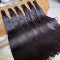 Lots de Cheveux Naturels Vietnamiens Non Traités 12A, Vierge Extra Lisses Doublement Tirés Aligné Cuticule pour Revendeurs