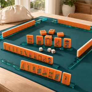 Tuiles de Mahjong américaines personnalisées en acrylique gravé, modernes et portables, 160 pièces, fabricant OEM/ODM à marque privée - Product Image 5