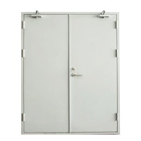 Portes coupe-feu en acier pivotantes simples et doubles Porte métallique ignifuge avec barre anti-panique