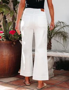 Luvamia Vintage Summer Trendy High Waisted <strong>Cropped</strong> Straight <strong>Jeans</strong> <strong>Women</strong> Wide Leg Baggy Denim Pants Woven Casual Loose Breathable - Product Image 4