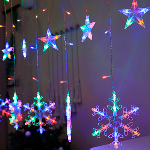 138 Led Christmas fairy Curtain <strong>Snowflake</strong> <strong>Light</strong> Party Holiday New Year Decor Garland <strong>Window</strong> Outdoor Led Icicle Diwali <strong>Light</strong> - Product Image 4