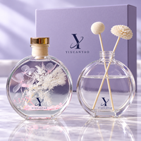 Diffuseur de parfum d'ambiance moderne à faible MOQ, nouveau style, avec logo personnalisé, bouteille avec collier et couvercle en bois, or, noir, argent pour huiles essentielles