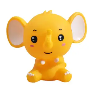Fabrik Direkt verkauf Small Elephant Sitting Yellow Piggy Money Bank