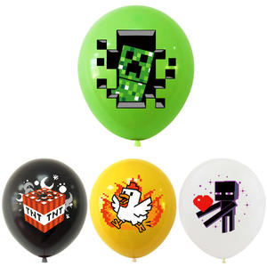 Fournitures de fête d'<span class=keywords><strong>anniversaire</strong></span> sur le thème du jeu Pixel MC, vaisselle, ballons, décorations de gâteau, décorations de dessert, décorations de fête sur le thème de <span class=keywords><strong>mon</strong></span> monde - Product Image 2