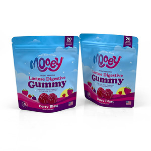 Tùy chỉnh in đứng lên túi nắp kéo các loại trái cây có hương vị kẹo túi nhựa bao bì Gummy Túi - Product Image 1