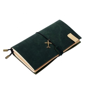 Tùy chỉnh cổ điển A6 Kích thước da chính hãng máy tính xách tay handmade du lịch Tạp Chí với bơm lại máy tính xách tay - Product Image 1