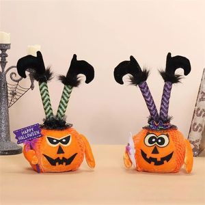 Spooky Classic <b>Orange</b> Pumpkin Decor Set of 2 DIY Carvable Props for Festive Holiday Party Home Display - Product Image 1