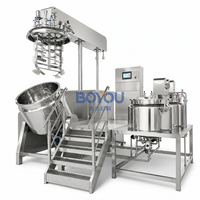 Équipement de mélange de liquides 500L, homogénéisateur en acier inoxydable à double enveloppe chauffée électriquement pour crème cosmétique, savon liquide