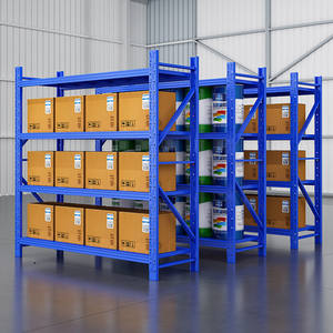 Étagères de stockage industrielles robustes sans boulons, autoportantes, en métal, revêtement poudré, pour entrepôt, de la marque WUSEN - Product Image 5