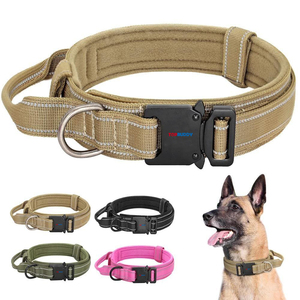 Collar de perro personalizado de estilo militar, costuras reforzadas de nailon duradero y collares tácticos reflectantes para perros al aire libre - Product Image 1