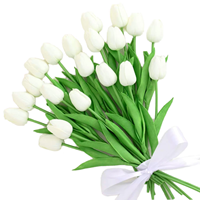 Buket Bunga Tulip Buatan untuk Dekorasi Rumah, Rangkaian Bunga Pernikahan, Hari Ibu, Hari Thanksgiving, Hari Peringatan