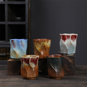 <span class=keywords><strong>Taza</strong></span> <span class=keywords><strong>de</strong></span> Té Individual Estilo Japonés Retro, <span class=keywords><strong>Taza</strong></span> <span class=keywords><strong>de</strong></span> Cerámica Artesanal, <span class=keywords><strong>Taza</strong></span> Creativa para Suministro Transfronterizo - Product Image 1