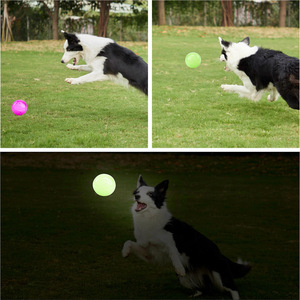EETOYS TPR <b>Light</b>-Up Ball With Glowing Diamonds Durable Elastic <b>Dog</b> Toy For Teething Interactive Play - Product Image 1