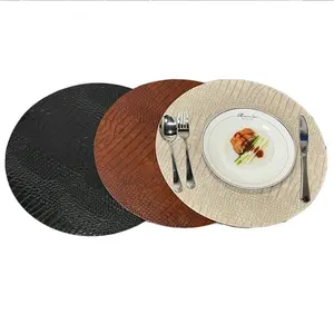Tappetini personalizzati tavolo da pranzo in pelle di lusso termoisolante acqua a prova di finta pelle per ristorante