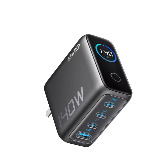 2025 trending product Anker 140W USB C Laptop Charger 4-Port Multi-Device Fast Charging Advanced GaN Power Adapter
