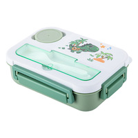 Boîte à lunch bento mignonne et étanche avec plateau amovible et boîtes de rangement en plastique de 1300 ml
