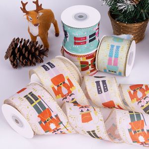 Cinta Decorativa Simi Nutcracker de 25 mm, Cinta de Poliéster Estampada para Envolver Regalos Navideños, Lazos para Manualidades - Product Image 2