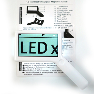 Draagbare Handheld Led Licht Vergrootglas Met Pvc 3x <span class=keywords><strong>5x</strong></span> 10x Optische Acryl Glazen Lens Voor Lezen En Juweliers <span class=keywords><strong>Loupe</strong></span> Gebruik - Product Image 5