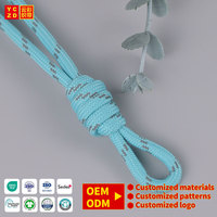 Cordon de serrage en polyester bleu de 5 mm d'épaisseur, de qualité supérieure, avec logo personnalisé, pour vêtements et sweats à capuche – Vente en gros