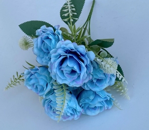 Décoration de la maison fête église événement mariage fête Banquet table de mariage saint valentin cadeau 7 têtes artificielle romaine <span class=keywords><strong>Rose</strong></span> fleur - Product Image 4