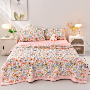 لحاف صيفي مطبوع رقيق من البوليستر بالزهور الملونة الأفضل مبيعًا للبيع بالجملة - Product Image 1