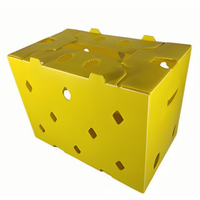 Meilleur prix d'usine PP ondulé empilable cerise raisins caisses d'emballage stockage en plastique Fruits légumes navire boîte de circulation