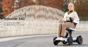 Fauteuil roulant électrique pliable Robooter X40 - Confort élégant pour une utilisation en extérieur et en intérieur - Fournisseur pour le secteur médical et la vente au détail - Product Image 2