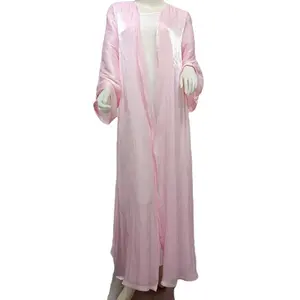 Hot Selling Elegant Brilliance Open Abaya Fashionable Muslim Dress from Traditional Arabic Clothing Accessories