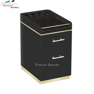 Профессиональная Заводская поставка, Современная тележка для салонов красоты, многофункциональная черная тележка для салонов - Product Image 1