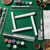Ensemble de règles de Mahjong en acrylique, 4 pièces, pour jeu à domicile, usage intérieur, style américain
