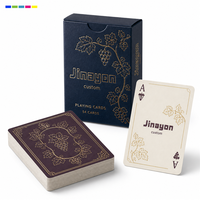 Cartes à Jouer Promotionnelles Personnalisées Jinayon pour Bar à Vin, Jeu de Cartes Hôtelières en Papier Couché 300g avec Dorure Mate
