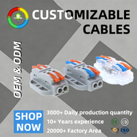 Connecteur de câblage rapide femelle et mâle KV223 pour éclairage LED, connecteur de fil à enfoncement 32A 600V, 2P-12P