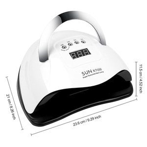 Lampe à ongles UV LED professionnelle SUN X7 MAX 57 LED, séchoir intelligent pour vernis gel, 4 minuteurs, capteur automatique, alimentation électrique, en plastique - Product Image 6