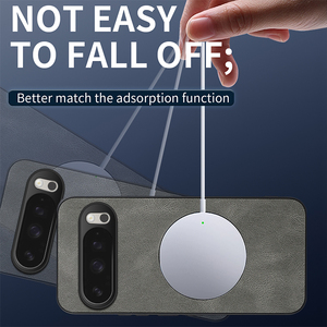 Funda de teléfono con <span class=keywords><strong>cargador</strong></span> inalámbrico magnético para Google Pixel 10 <span class=keywords><strong>9</strong></span> Pro XL 8A 9A 7A 6A 8 7 6 Pro Napa-texturizado TPU + PC Bumper - Product Image 3
