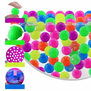Custom Fidget Toy-Tpr Stress Relief Squeeze Honeycomb Bouncy Holed <b>Balls</b>, Soft Elastic Wall - <b>Sticking</b> <b>Balls</b> -Mochi Toy - Product Image 5