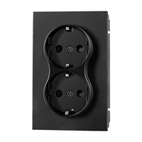 Prise murale tactile de haute qualité, série Z, standard européen moderne, export, noir, norme allemande 220V, pour usage domestique