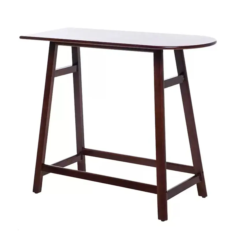 高い足長い狭いバーデスクモダンな無垢材のバーテーブルと椅子リビングルームの家具コーヒーカラーホームバーテーブル
