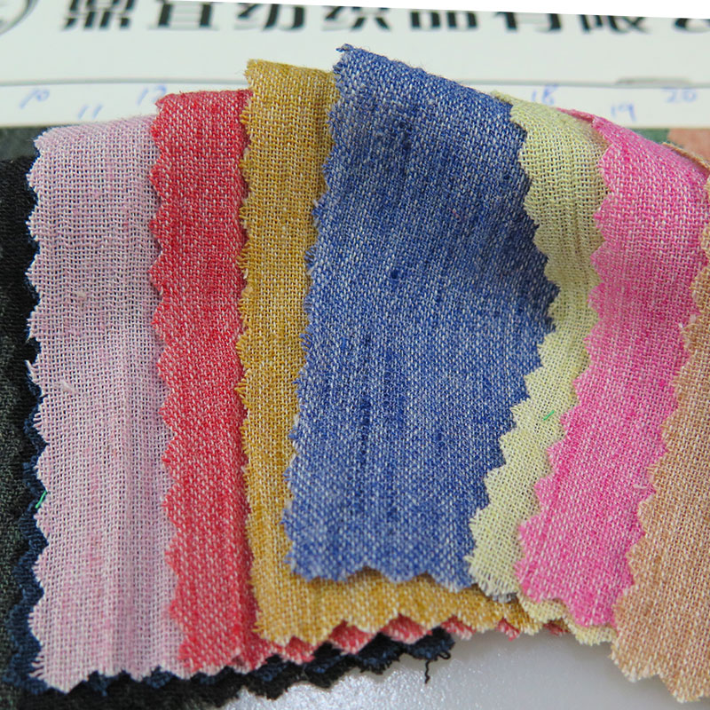 Оптовая продажа, плетеная гладкая ивовая ткань, 10% лен, 20% хлопок, 70% полиэстер, смешанная ткань для платьев, повседневная одежда, рубашки