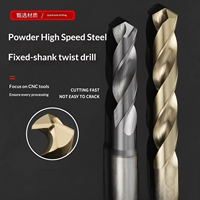 Mata Bor Baja Tahan Karat Ultra Keras dengan Shank Baja Cepat Metallurgi Bubuk yang Diperpanjang Warna Kuning, Impor UA