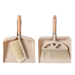 <b>Mini</b> Broom And Dustpan Set With Wooden Handle For Floor <b>Sofa</b> Desk Cleaning Small Size PP Material - Product Image 5