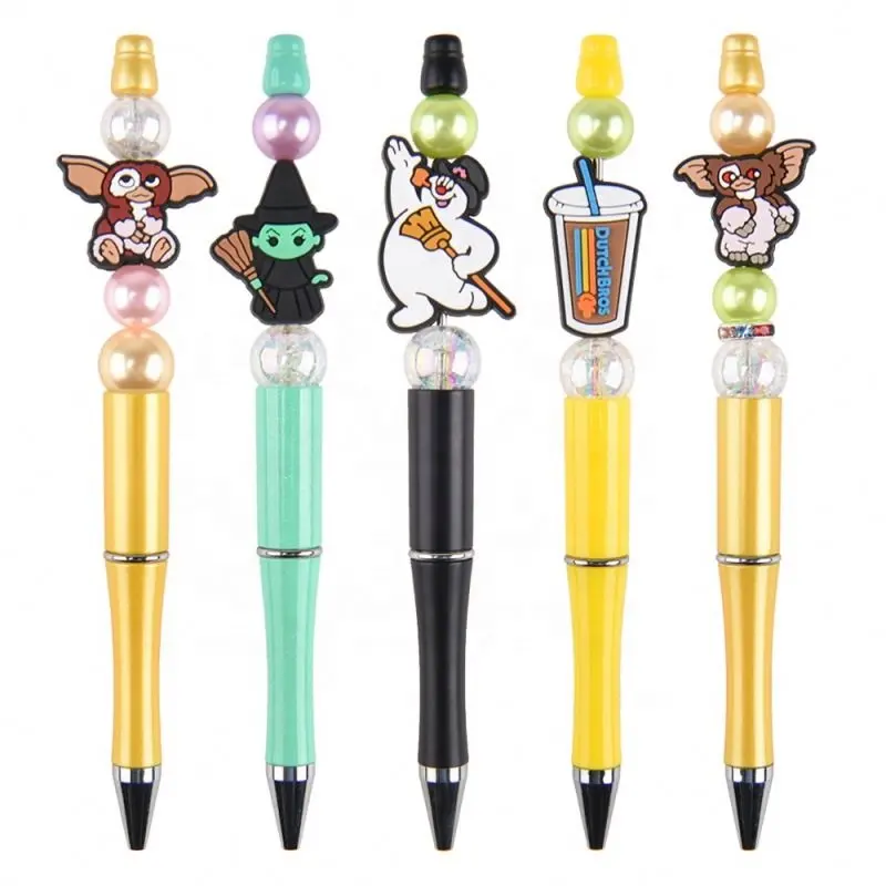 Soft Material Custom eco-friendly mix focal beads personagem pvc beads pen fazendo contas e encantos para pen tops