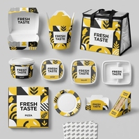 Boîte à lunch jetable de qualité alimentaire personnalisée pour plats à emporter, emballages pour pizzas chaudes, plateau de plats chinois à emporter, boîte pour frites et poulet rôti