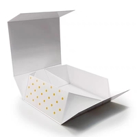 Boîte en carton pliable magnétique de luxe personnalisée pour cadeaux, vêtements, chaussures, avec logo estampé or
