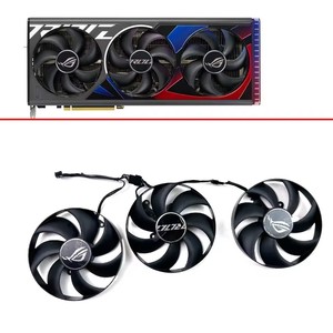 พัดลมระบายความร้อน105มม. 7PIN CF1015U12D 12V 0.55A RTX4090 <span class=keywords><strong>4080</strong></span>พัดลม GPU สำหรับ <span class=keywords><strong>Asus</strong></span> GeForce RTX4080 4090 <span class=keywords><strong>ROG</strong></span> Strix OC กราฟิกการ์ด - Product Image 1