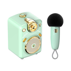 Divoom Wireless Karaoke <b>Speaker</b> With Bluetooth Mini <b>Microphone</b> Mint Green Compact KTV System For Home Use - Product Image 1