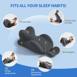 Multi-Functional Memory Foam Oblong Pillow Eco-Friendly Air-Permeable Removable Washable Cover for <strong>Bed</strong> Use Sitting <strong>Support</strong> <strong>Back</strong> - Product Image 4