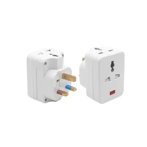 Iraq Hot Selling Plug Adapter 3 Pin 3 Way Power Adapter with neon indicator