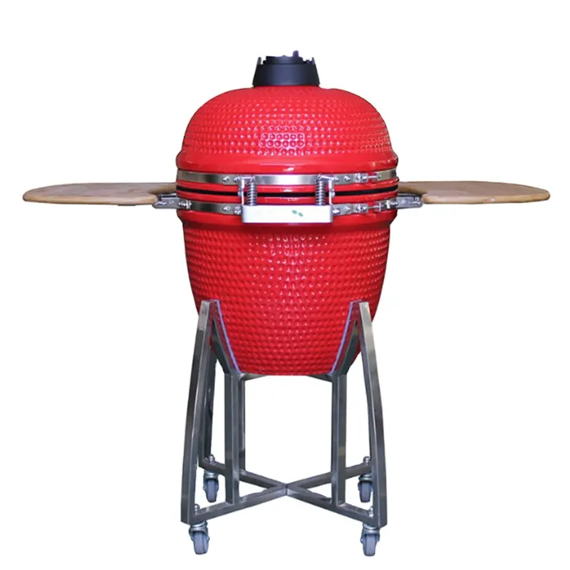 Grand oeuf noir barbecue barbecue charbon de bois 24 26 pouces xxl taille en céramique kamado egg grill big joe avec chariot en fonte