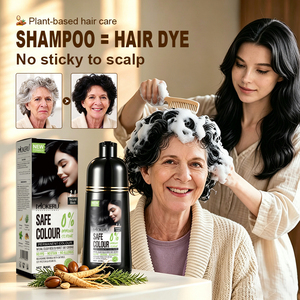 Mokeru 0% Ammoniak Silikon Professionelle Sichere Farbige Dauerhafte Haarfarbe 2.0 Naturschwarz 400ml <span class=keywords><strong>PPD</strong></span>-frei, Keine Flecken, Keine Allergie - Product Image 4