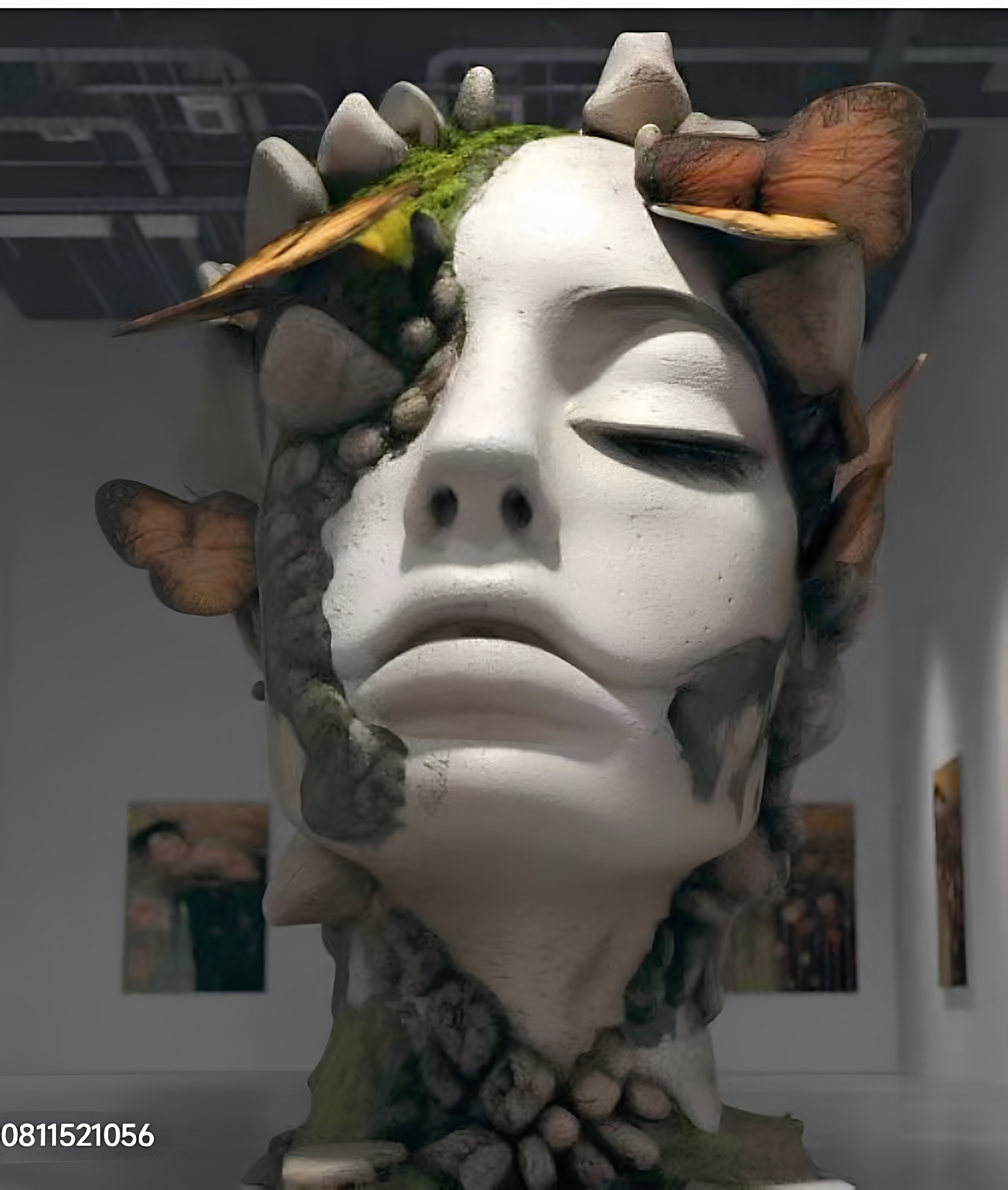 Sculpture de visage de bar - 2m de haut